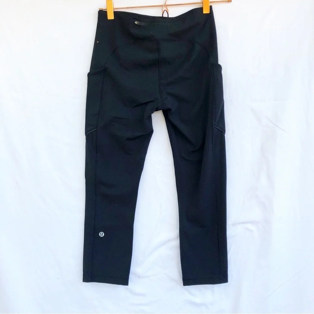 LULULEMON | SPEED UP CROP 21” IN BLACK LEGGINGS SIZE 6